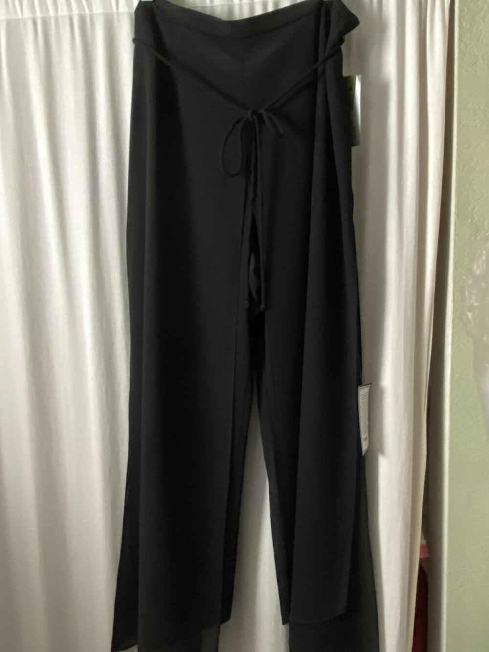Metaphor Black Chiffon Flowy Dress Pants SZ L